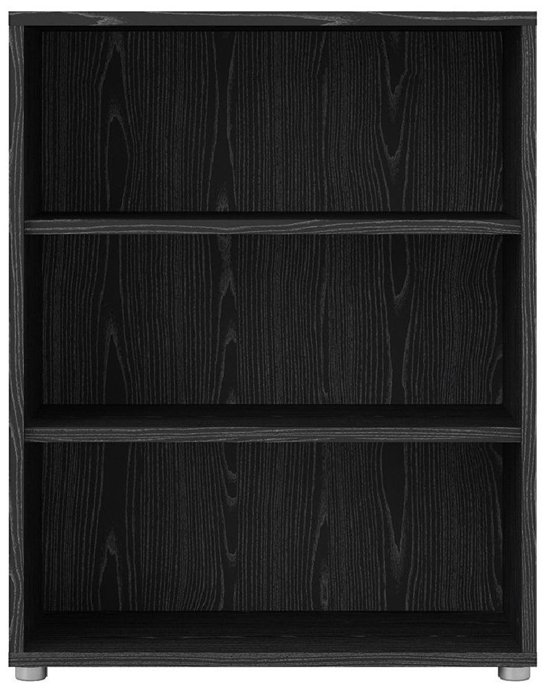 Prima Black Low Bookcase