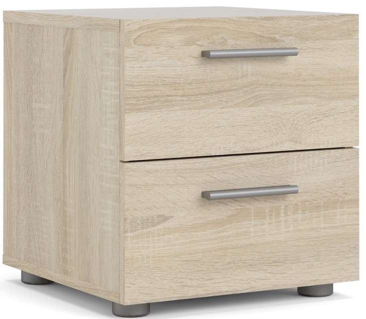 Pepe Oak Effect 2 Drawer Bedside Cabinet