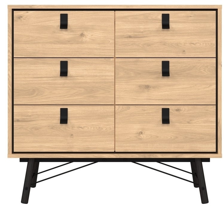 Ry Oak Effect 6 Drawer Chest