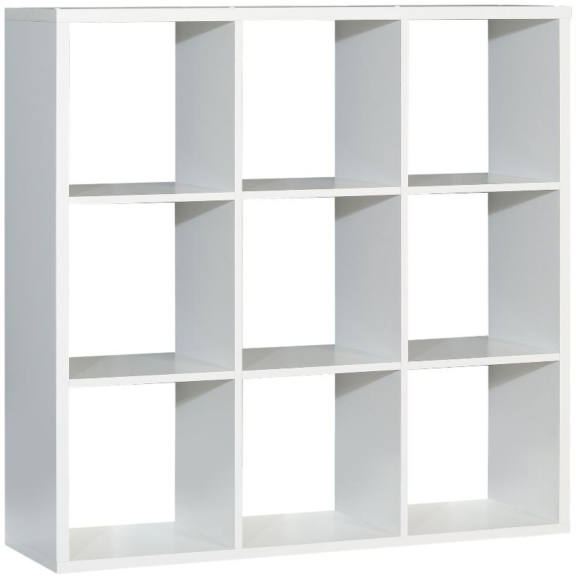 Kempsey Matt White 9 Open Storage Cubes Unit