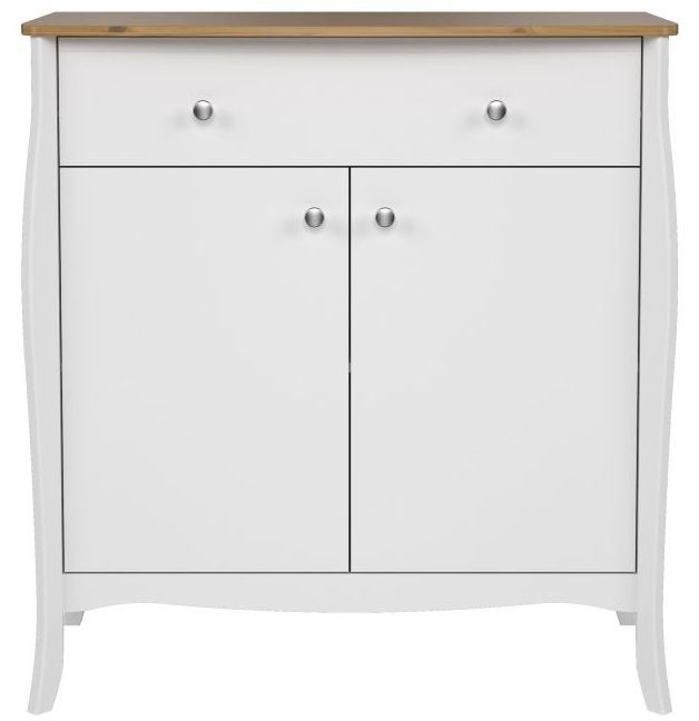 Baroque White 2 Door Small Sideboard