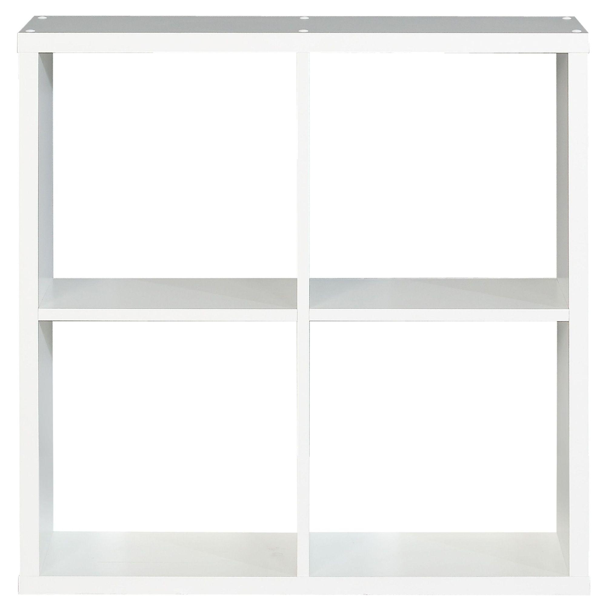 Kempsey Matt White Square 4 Open Shelving Unit