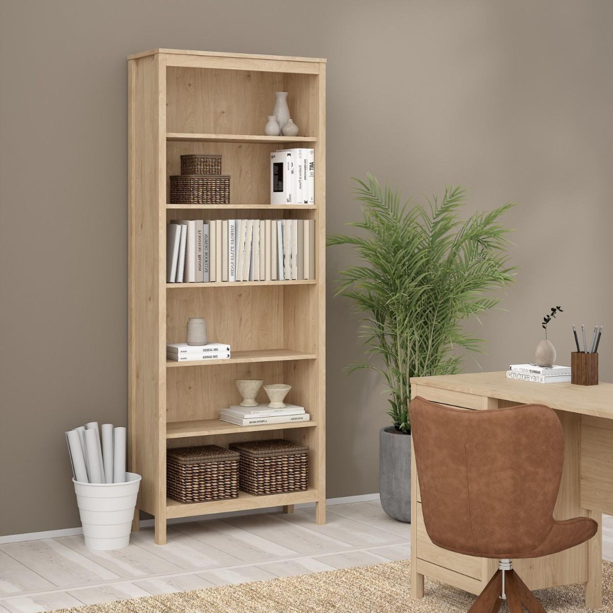 Madrid Jackson Hickory Oak Bookcase