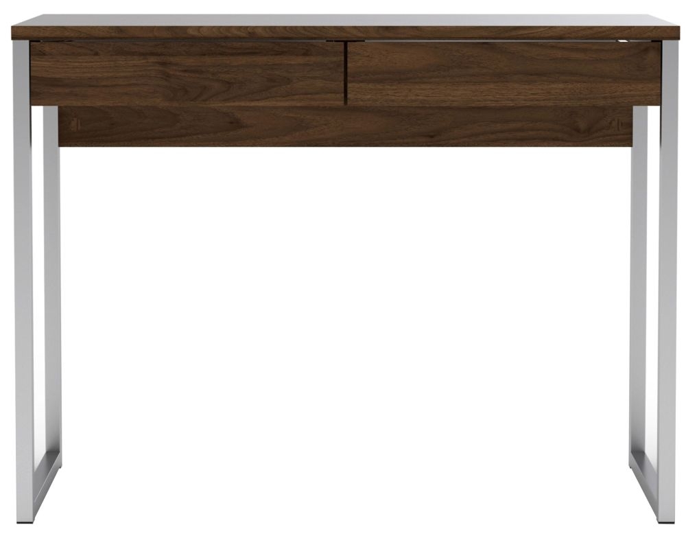 Function Plus Walnut Effect 2 Drawer Desk