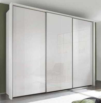Product photograph of Nolte Savena Polar White 3 Door Sliding Wardrobe - 300cm from Choice Furniture Superstore