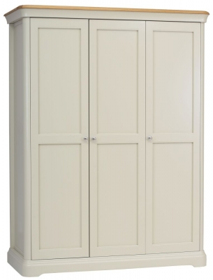 Product photograph of Tch Cromwell 3 Door Large Wardrobe - Oak And Painted from Choice Furniture Superstore