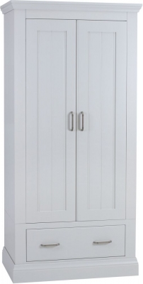 Product photograph of Tch Coelo Painted 2 Door 1 Drawer Wardrobe from Choice Furniture Superstore