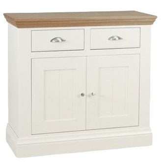Product photograph of Tch Coelo 2 Door 2 Drawer Small Sideboard - Oak And Painted from Choice Furniture Superstore