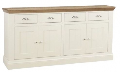 Product photograph of Tch Coelo 4 Door 4 Drawer Large Sideboard - Oak And Painted from Choice Furniture Superstore