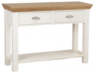 Product photograph of Tch Coelo Large Console Table - Oak And Painted from Choice Furniture Superstore