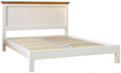 Product photograph of Tch Coelo Low Foot End Panel Bed - Oak And Painted from Choice Furniture Superstore