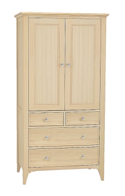 Product photograph of Tch New England Oak 2 Door 4 Drawer Linen Chest from Choice Furniture Superstore