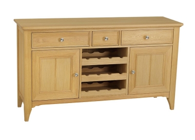 Product photograph of Tch New England Oak Large Sideboard With Wine Rack from Choice Furniture Superstore