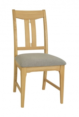 Product photograph of Tch New England Oak Vermont Fabric Seat Dining Chair Sold In Pairs from Choice Furniture Superstore