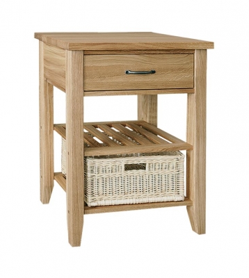 Product photograph of Tch Windsor Oak Console Table With 1 Basket from Choice Furniture Superstore