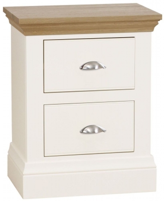 Product photograph of Tch Coelo 2 Drawer Bedside Cabinet - Oak And Painted from Choice Furniture Superstore
