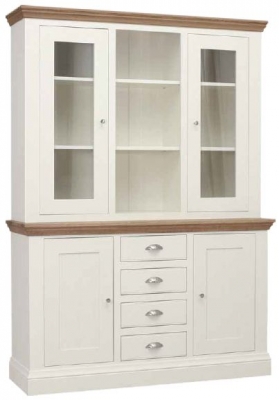 Product photograph of Tch Coelo 4 Door Combi Medium Dresser - Oak And Painted from Choice Furniture Superstore
