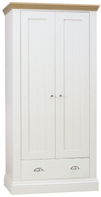 Product photograph of Tch Coelo 2 Door 1 Drawer Wardrobe - Oak And Painted from Choice Furniture Superstore