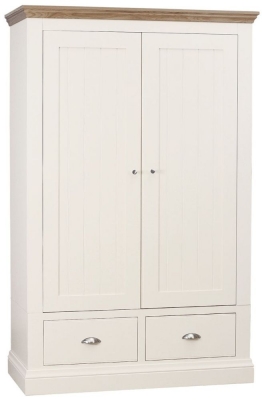 Product photograph of Tch Coelo 2 Door 2 Drawer Wardrobe - Oak And Painted from Choice Furniture Superstore