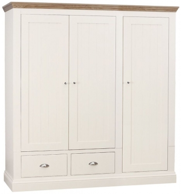 Product photograph of Tch Coelo 3 Door 2 Drawer Wardrobe - Oak And Painted from Choice Furniture Superstore