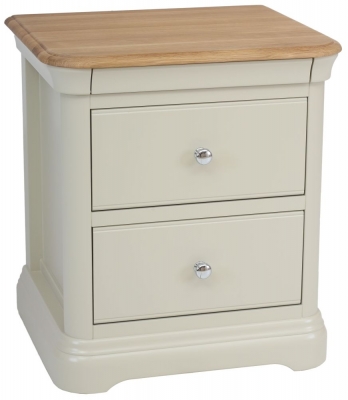 TCH Cromwell 2 Drawer Bedside Cabinet - Oak and Painted