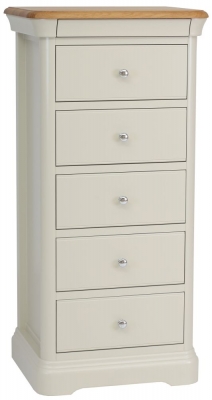 Product photograph of Tch Cromwell 5 Drawer Chest - Oak And Painted from Choice Furniture Superstore