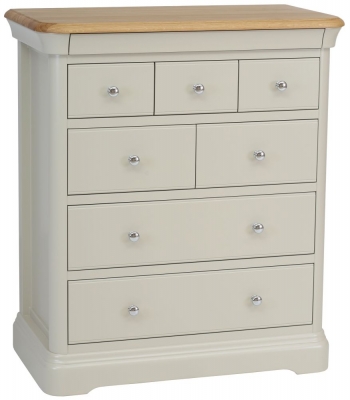 Product photograph of Tch Cromwell 7 Drawer Chest - Oak And Painted from Choice Furniture Superstore