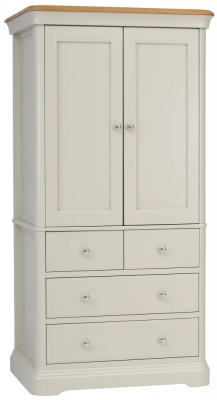 Product photograph of Tch Cromwell 2 Door 4 Drawer Linen Chest - Oak And Painted from Choice Furniture Superstore