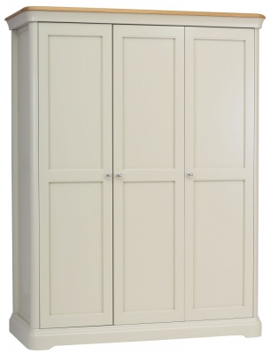 Product photograph of Tch Cromwell 3 Door Wardrobe - Oak And Painted from Choice Furniture Superstore