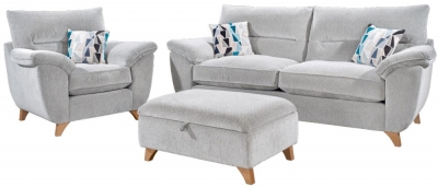 Product photograph of Lebus Billie 3 1 Fabric Sofa Suite With Footstool from Choice Furniture Superstore