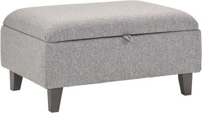 Product photograph of Lebus Clara Fabric Storage Footstool from Choice Furniture Superstore