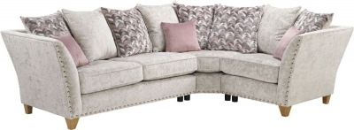 Product photograph of Lebus Paris 2 Corner 1 Pillow Back Fabric Sofa from Choice Furniture Superstore
