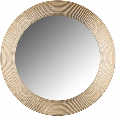 Product photograph of Morse Gold Big Round Mirror - 54cm X 54cm from Choice Furniture Superstore