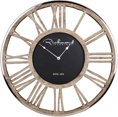 Product photograph of Johnson Skeleton Round Clock from Choice Furniture Superstore