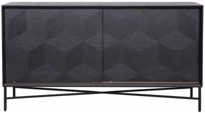 Product photograph of Blax Black Oak 2 Door Large Sideboard from Choice Furniture Superstore