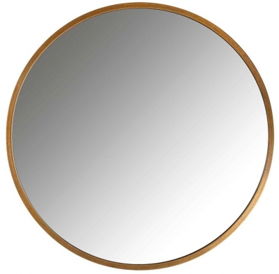 Product photograph of Maeron Gold Round Wall Mirror - 70cm X 70cm from Choice Furniture Superstore
