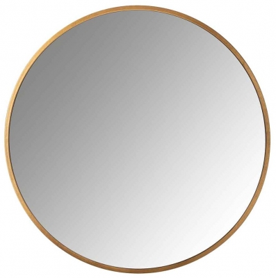 Product photograph of Maeron Gold Round Wall Mirror - 90cm X 90cm from Choice Furniture Superstore