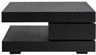 Product photograph of Oakura Black Oak C Blok Coffee Table from Choice Furniture Superstore