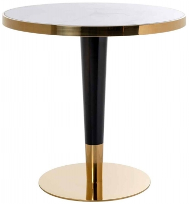Osteria Faux Marble Round Dining Table - 2 Seater