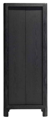 Product photograph of Baccarat Black Oak 2 Door Hall Cabinet from Choice Furniture Superstore