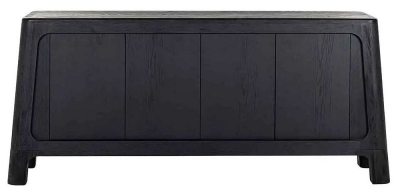 Product photograph of Baccarat Black Oak 4 Door Sideboard - 200cm from Choice Furniture Superstore