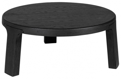 Product photograph of Baccarat Black Oak Round Coffee Table from Choice Furniture Superstore