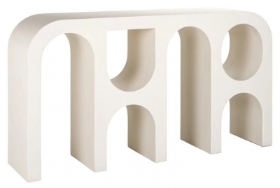 Product photograph of Bloomstone White Large Console Table from Choice Furniture Superstore