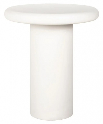Product photograph of Bloomstone White Round Side Table from Choice Furniture Superstore