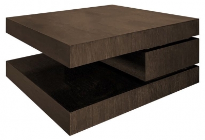 Product photograph of Oakura Blok C Brown Coffee Table from Choice Furniture Superstore