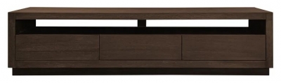 Product photograph of Oakura Brown Oak 3 Drawer Tv Cabinet from Choice Furniture Superstore