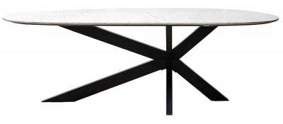 Product photograph of Trocadero 220cm Dining Table With Black Spider Legs from Choice Furniture Superstore