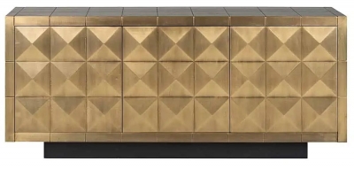 Product photograph of Collada Brushed Gold 3 Door Sideboard from Choice Furniture Superstore