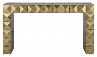 Product photograph of Collada Brushed Gold Console Table from Choice Furniture Superstore