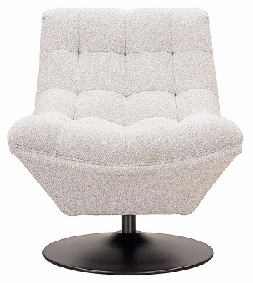 Product photograph of Sydney White And Black Fabric Swivel Chair from Choice Furniture Superstore